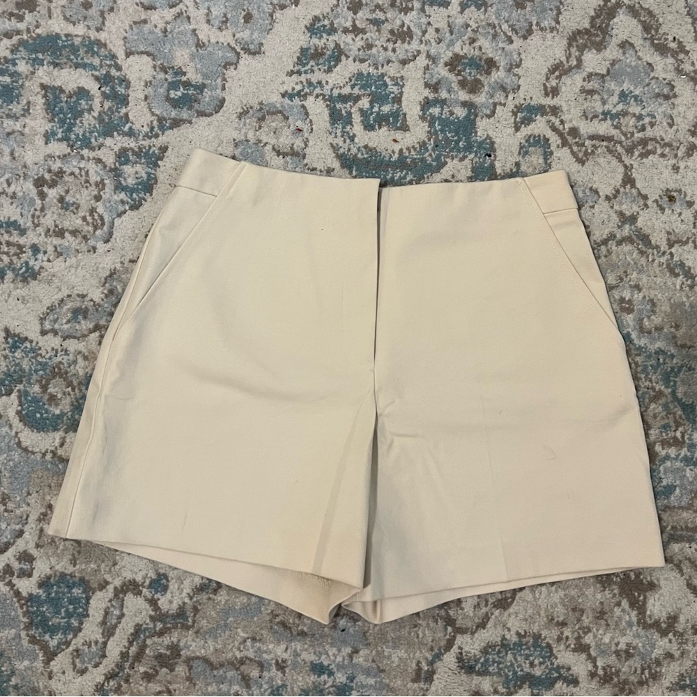 Trina Turk Cream Tailored Shorts